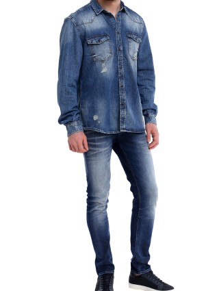 Синя сорочка ANTONY MORATO : фото 1 - Invogue